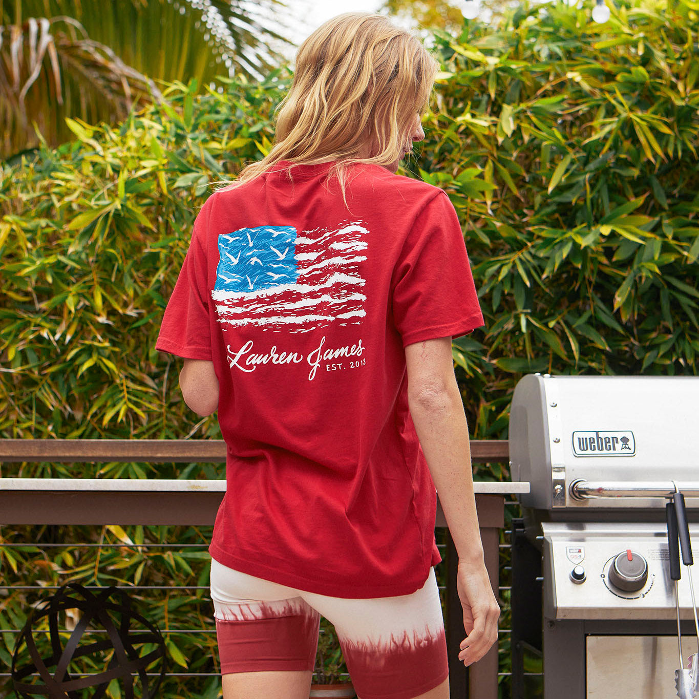 Waves of Freedom T-shirt Ruby Red - Main Image